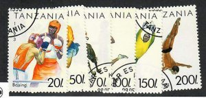 Tanzania; Scott 1018-1023;  1992;  Precanceled; NH