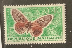 Madagascar 1960 Scott 307 MH - 40c, Butterfly