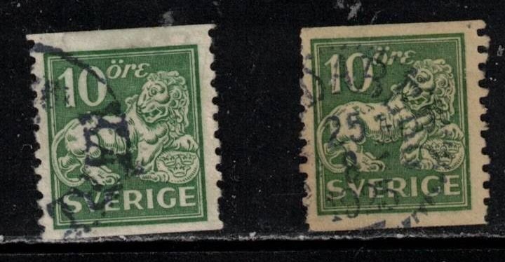 SWEDEN Scott # 124 Used x 2