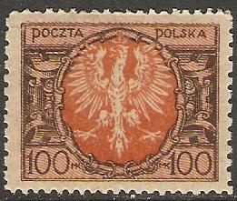 1921 Poland Scott 165 Polish Eagle MNH