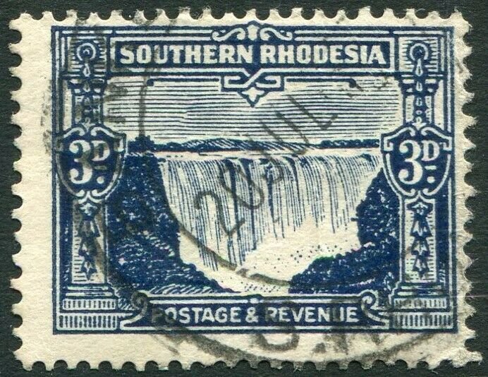 SOUTHERN RHODESIA-1931-37 3d Deep Ultramarine Sg 18 FINE USED V35949