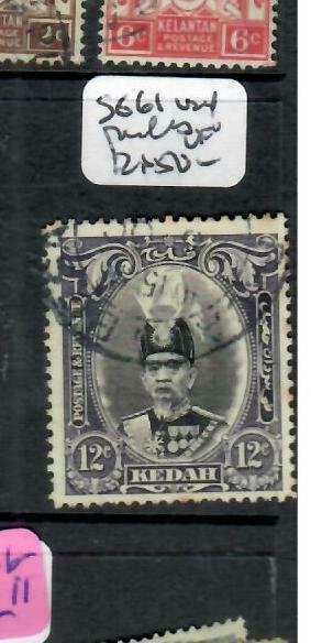 MALAYA PERLIS  (P0212B)    FORERUNNER KEDAH USED IN PERLIS SULTAN 12C  VFU