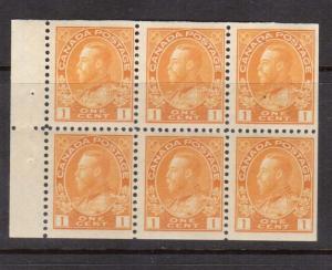 Canada #105b NH Mint Booklet Pane Of Six