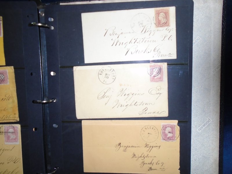 US 3c 1851-55 Type I/II Cover lot w/extras