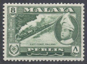 Malaya Perlis Scott 33 - SG33, 1957 Sultan 8c MH*