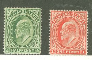 Falkland Islands #22-23 Unused Single (King)