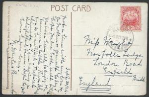 BERMUDA 1924 postcard - The Lane, St George's - to UK, St George's cds.....56848