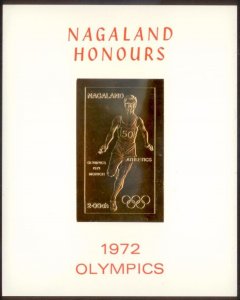 Nagaland 1972 Running Olympics Mint (Gold Foil)