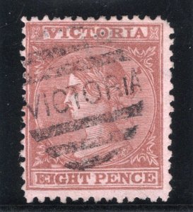 Victoria 1877 QV 8d lilac-brown/pink very fine used.  SG 137.