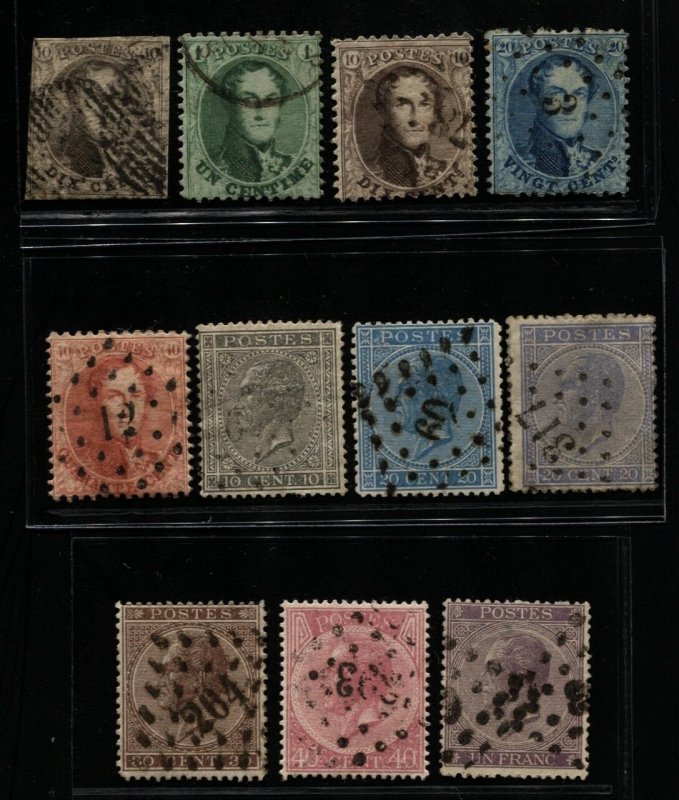 BELGIUM 6//22 - 11 diff, used, used, Fine - Nice colors CV $200.75  (TJ 12/5) 