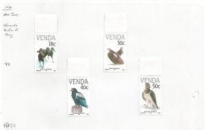 VENDA - 1989 - Vulnerable Birds of Prey - Perf 4v Set - Mint Light Hinged