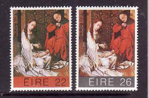 Ireland-Sc#579-80-unused NH set-Christmas-Paintings-Rogier van der Weyden-1983-