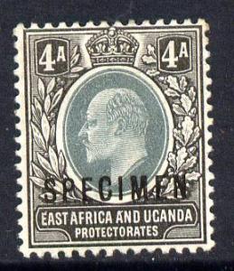 Kenya, Uganda & Tanganyika 1903-04 KE7 Crown CA 4a overpr...