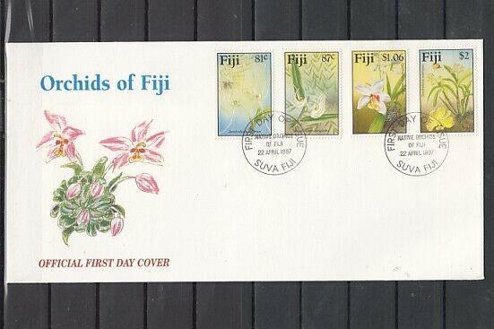 Fiji, Scott cat. 788-791. Orchids of Fiji issue. First day cover.