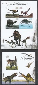 Oz0083 Imperf 2019 Dinosaurs Prehistoric Animals Bl+Kb Mnh