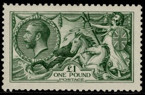 GB GV SG403, SCARCE £1 green WATERLOW, LH MINT. Cat £2800.