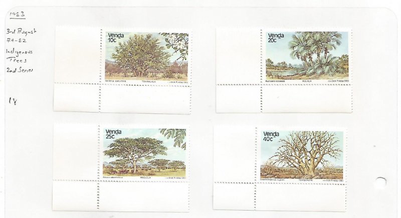 VENDA - 1983 - Indigenous Trees - Perf 4v Set - Mint Light Hinged