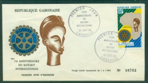 Gabon 1978 Rotary Intl 80f FDc