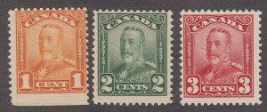 Canada #149-151 Mint