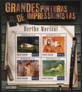 GUINEA BISSAU  2016 GREAT IMPRESSIONIST PAINTERS BERTHE MORISOT SHEET MINT NH