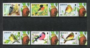 Jersey 1609-1615 MNH 2012 Birds Sparrow, Chaffinch, Blue Tit, Blackbird, x20187C