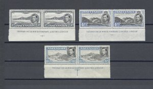 ASCENSION 1938/53 SG 42a, 42c, 43 MNH/MINT Cat £164