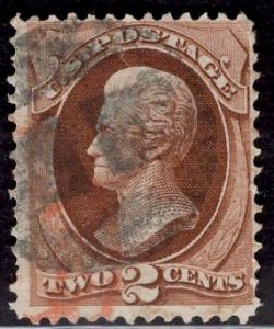 H GRILL US Stamp #135 2c Red Brown Jackson USED SCV $80