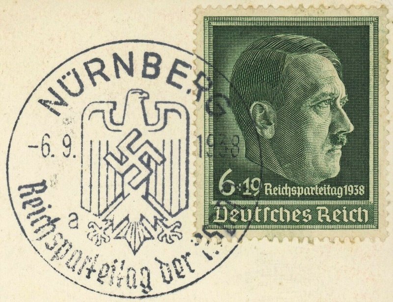 Germany NSDAP 10th Nuremberg Party Rally 1938 Postal Card #B120 Adolf Hitler