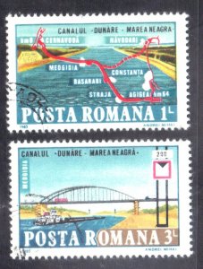 ROMANIA SC #3266, 3268 CTO 1L,3L 1985