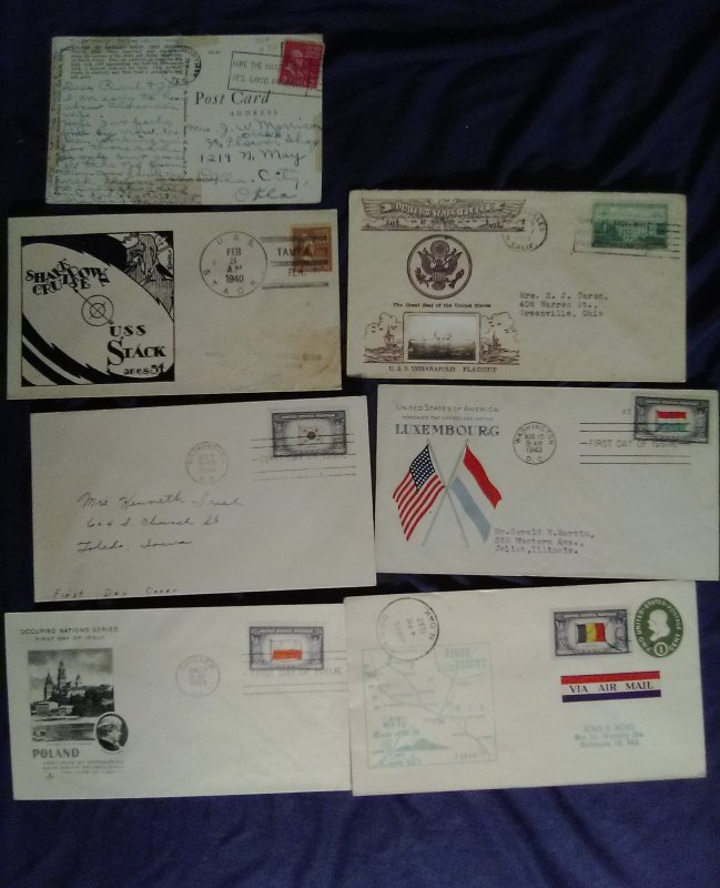 250+ covers! 60: CIVIL WAR &1800's ;WW I,WW II, FDC, first flight,airmail, RPO..