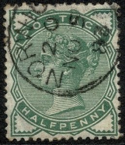 QV 1880-81 1/2d Deep Green Wmk. 49 (Imp Crown) used S.G. 164