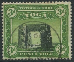 Tonga 1897 SG44a 3d Prehistoric Trilith at Haamonga #3 FU