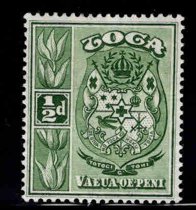 TONGA  Scott 73 MH* 1942 coat of arms stamp wmk 4