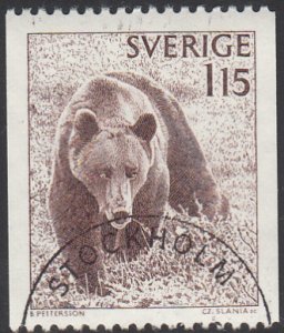 Sweden 1978 used Sc 1234 1.15k Brown bear