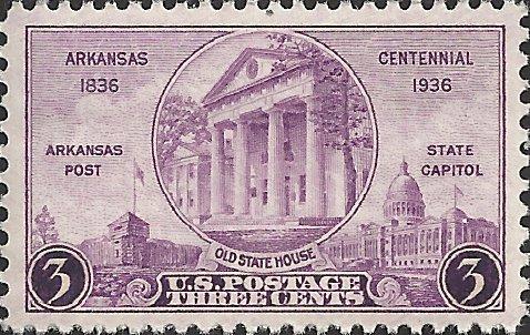 # 782 MINT NEVER HINGED ARKANSAS CENTENNIAL