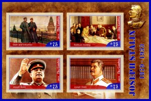 Stamps. Famous people. Joseph Stalin 2019 1+1 sheets perforated