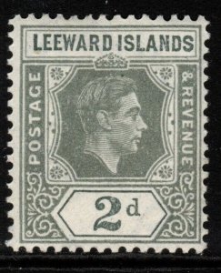 LEEWARD ISLANDS SG103 1938 2d OLIVE-GREY MNH