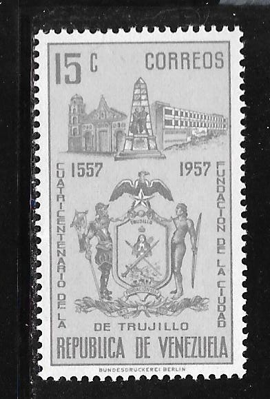 Venezuela 727: 15c Arms, Bolivar Monument and Trujillo Hotel, MNH, VF