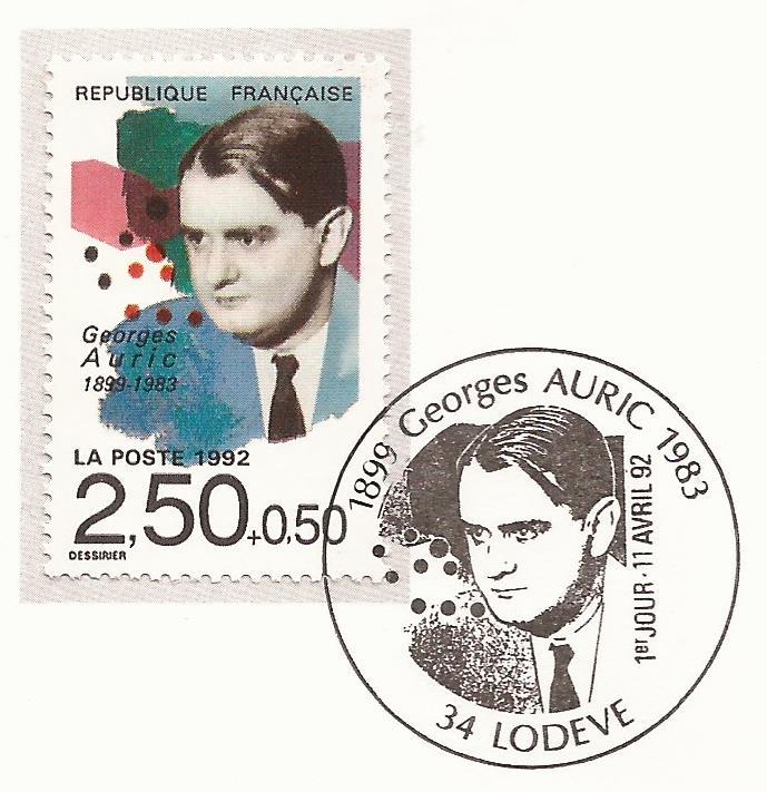 1992 France - FD Card Sc B642-B647 - Semi Postal - Composers