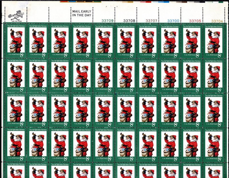 1472 MNH pane Santa Claus, Christmas 1972 - see pictures and description