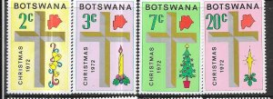 Botswana #92-95  Christmas set complete (MNH) CV $2.00