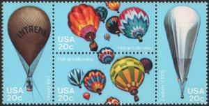 SC#2032-35 20¢ Balloons Block of Four (1983) MNH