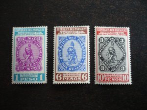 Stamps - Paraguay - Scott# 378, 380, 381 - Mint Hinged Partial Set of 3 Stamps