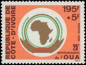 Ivory Coast #B18, Complete Set, 1988, Never Hinged