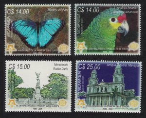 Nicaragua Butterfly Amazon Bird Europa 4v 2006 MNH SC#2466-2469 MI#4399-4402