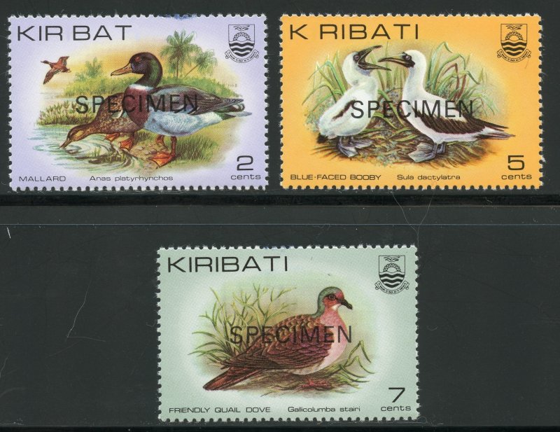 Kiribati Scott 2,5,7 MNHOG Specimen O/Ps - 1982 Birds Short Set