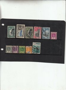 CEYLON 2 ALBUM PAGES +CARD,  VALUES MOSTLY GEORGE 5TH-QE 2ND, MOUNTED MINT/USED