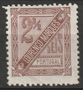 Lourenco Marques 1893 Sc P1 newspaper MH disturbed gum