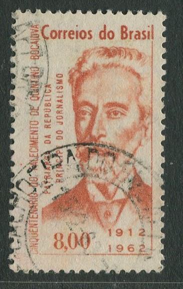 Brazil - Scott 948 - Quintino Bocaiuva - 1962 - Used- Single 8cr Stamp