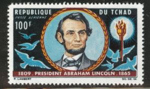 Chad TCHAD Scott C22 MNH**  1965 Abraham Lincoln stamp CV $2